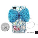 Ultra Bow 3D Swarovski Crystal Bling iPhone Cases  - Blue