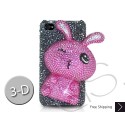 Rabbit 3D Swarovski Crystal Bling iPhone Cases - Black