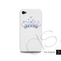  PRINCESS Swarovski Crystal Bling iPhone Cases - WHITE