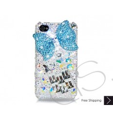 Cubical Ribbon Crystallized Swarovski iPhone Case - Blue