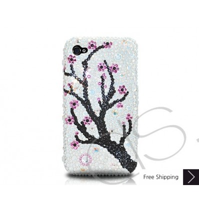 Plum Flower Crystallized Swarovski iPhone Case