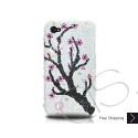 Plum Flower Swarovski Crystal Bling iPhone Cases 