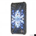 Flor Azul Swarovski Crystal Bling iPhone Cases 