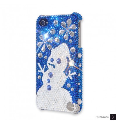 Snowflake Snowman Crystal Phone Case