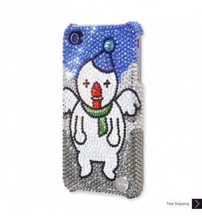 Christmas Angel Snowman Crystal Phone Case