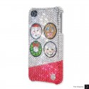 Happy Santa Swarovski Crystal Bling iPhone Cases 