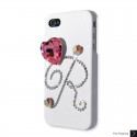Rose Heart Swarovski Crystal Bling iPhone Cases 